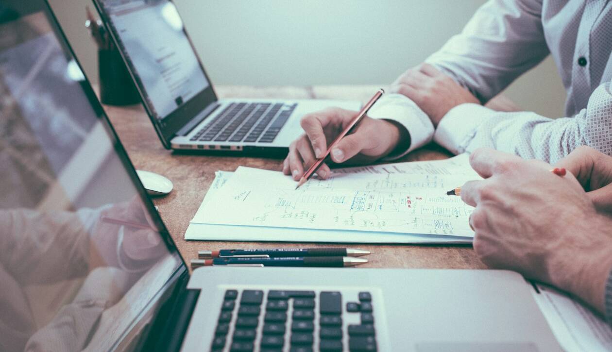 Accountant reviewing a bookkeeping quality control checklist